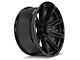 4Play 4P08 Gloss Black with Brushed Face 5-Lug Wheel; 22x10; -24mm Offset (05-11 Dakota)
