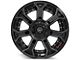 4Play 4P70 Gloss Black with Brushed Face 5-Lug Wheel; 22x12; -44mm Offset (05-11 Dakota)
