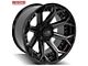 4Play 4P80R Gloss Black with Brushed Face 5-Lug Wheel; 22x12; -44mm Offset (05-11 Dakota)