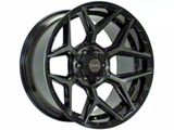 4Play 4P06 Gloss Black with Brushed Face 6-Lug Wheel; 22x10; -18mm Offset (21-26 F-150)