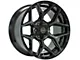 4Play 4P06 Gloss Black with Brushed Face 6-Lug Wheel; 22x10; -18mm Offset (21-24 F-150)