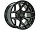 4Play 4P06 Gloss Black with Brushed Face 6-Lug Wheel; 24x12; -44mm Offset (21-24 F-150)