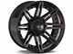 4Play 4P08 Gloss Black with Brushed Face 6-Lug Wheel; 22x12; -44mm Offset (21-24 F-150)