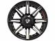 4Play 4P08 Gloss Black with Brushed Face 6-Lug Wheel; 22x12; -44mm Offset (21-24 F-150)