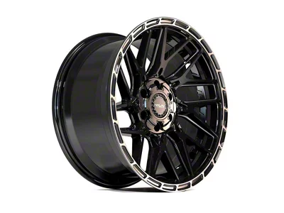 4Play Sport2.0 4PS28 Brushed Black with Tinted Clear Coat 6-Lug Wheel; 22x10; 0mm Offset (21-25 F-150)