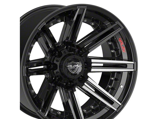 4Play 4P08 Brushed Black 8-Lug Wheel; 20x10; -24mm Offset (17-22 F-350 Super Duty SRW)