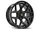 4Play 4P06 Gloss Black with Brushed Face 5-Lug Wheel; 22x10; -18mm Offset (02-08 RAM 1500, Excluding Mega Cab)