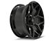 4Play 4P06 Gloss Black with Brushed Face 5-Lug Wheel; 22x10; -18mm Offset (02-08 RAM 1500, Excluding Mega Cab)