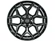 4Play 4P06 Gloss Black with Brushed Face 6-Lug Wheel; 22x12; -44mm Offset (19-24 RAM 1500)