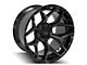 4Play 4P06 Gloss Black with Brushed Face 5-Lug Wheel; 22x12; -44mm Offset (02-08 RAM 1500, Excluding Mega Cab)