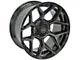 4Play 4P06 Gloss Black with Brushed Face 6-Lug Wheel; 24x12; -44mm Offset (19-24 RAM 1500)