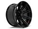 4Play 4P08 Gloss Black with Brushed Face 8-Lug Wheel; 22x12; -44mm Offset (06-08 RAM 1500 Mega Cab)
