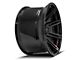 4Play 4P08 Gloss Black with Brushed Face 8-Lug Wheel; 22x12; -44mm Offset (06-08 RAM 1500 Mega Cab)