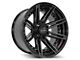 4Play 4P08 Gloss Black with Brushed Face 5-Lug Wheel; 22x12; -44mm Offset (02-08 RAM 1500, Excluding Mega Cab)