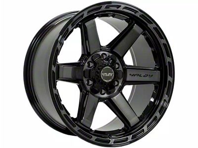4Play 4P63 Gloss Black with Brushed Face 6-Lug Wheel; 22x12; -44mm Offset (19-25 RAM 1500)