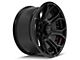 4Play 4P70 Gloss Black with Brushed Face 8-Lug Wheel; 20x10; -24mm Offset (06-08 RAM 1500 Mega Cab)