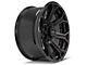 4Play 4P70 Gloss Black with Brushed Face 8-Lug Wheel; 22x10; -24mm Offset (06-08 RAM 1500 Mega Cab)