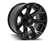 4Play 4P70 Gloss Black with Brushed Face 5-Lug Wheel; 22x12; -44mm Offset (02-08 RAM 1500, Excluding Mega Cab)