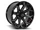 4Play 4P80R Gloss Black with Brushed Face 8-Lug Wheel; 22x10; -24mm Offset (06-08 RAM 1500 Mega Cab)