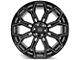 4Play 4P83 Gloss Black with Brushed Face 6-Lug Wheel; 24x12; -44mm Offset (19-24 RAM 1500)