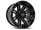 4Play 4P08 Gloss Black with Brushed Face 8-Lug Wheel; 20x10; -24mm Offset (19-24 RAM 2500)