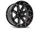 4Play 4P80R Gloss Black with Brushed Face 8-Lug Wheel; 22x10; -24mm Offset (19-24 RAM 2500)