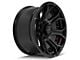 4Play 4P70 Gloss Black with Brushed Face 8-Lug Wheel; 20x10; -24mm Offset (19-24 RAM 3500 SRW)