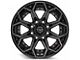 4Play 4P80R Gloss Black with Brushed Face 8-Lug Wheel; 20x10; -24mm Offset (07-10 Sierra 2500 HD)