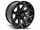 4Play 4P80R Gloss Black with Brushed Face 8-Lug Wheel; 20x10; -24mm Offset (07-10 Sierra 2500 HD)