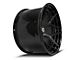 4Play Forged Series 4PF6 Matte Black Center with Gloss Black Barrel 8-Lug Wheel; 24x14; -76mm Offset (20-24 Sierra 2500 HD)