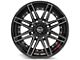 4Play 4P08 Gloss Black with Brushed Face 8-Lug Wheel; 20x10; -24mm Offset (07-10 Sierra 3500 HD SRW)
