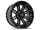 4Play 4P08 Gloss Black with Brushed Face 8-Lug Wheel; 22x10; -24mm Offset (07-10 Sierra 3500 HD SRW)