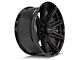 4Play 4P08 Gloss Black with Brushed Face 8-Lug Wheel; 22x10; -24mm Offset (07-10 Sierra 3500 HD SRW)