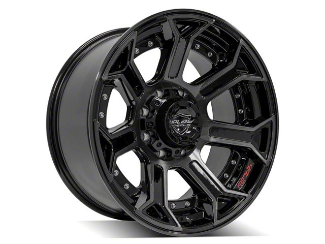4Play 4P70 Gloss Black with Brushed Face 8-Lug Wheel; 20x10; -24mm Offset (07-10 Sierra 3500 HD SRW)