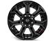 4Play 4P70 Gloss Black with Brushed Face 8-Lug Wheel; 22x12; -44mm Offset (07-10 Sierra 3500 HD SRW)