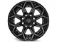 4Play 4P80R Gloss Black with Brushed Face 8-Lug Wheel; 20x10; -24mm Offset (07-10 Sierra 3500 HD SRW)