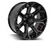 4Play 4P70 Gloss Black with Brushed Face 8-Lug Wheel; 22x10; -24mm Offset (07-10 Silverado 2500 HD)