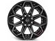 4Play 4P80R Gloss Black with Brushed Face 8-Lug Wheel; 22x10; -24mm Offset (07-10 Silverado 2500 HD)
