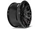 4Play 4P80R Gloss Black with Brushed Face 8-Lug Wheel; 22x10; -24mm Offset (07-10 Silverado 3500 HD SRW)
