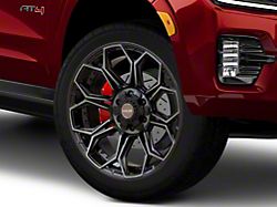 4Play 4P83 Brushed Black 6-Lug Wheel; 22x9; 12mm Offset (21-26 Yukon)