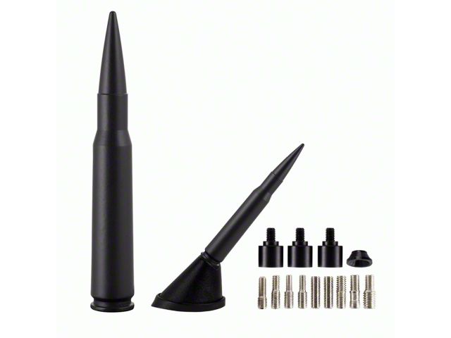 50 Caliber Replica Antenna; Flat Black (Universal; Some Adaptation May Be Required)
