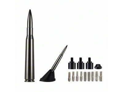 50 Caliber Replica Antenna; Gunmetal (Universal; Some Adaptation May Be Required)