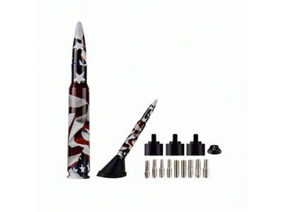 50 Caliber Replica Antenna; U.S. Flag Wrap (Universal; Some Adaptation May Be Required)