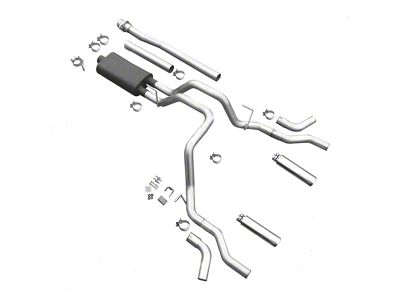 Dual Exhaust System with Polished Tips; Side/Rear Exit (11-14 5.0L F-150)