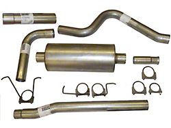 3.50-Inch Aluminized Single Exhaust System with HVS Welded Muffer; Side Exit (09-18 5.3L Silverado 1500)