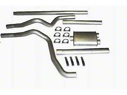 3-Inch Aluminized Dual Exhaust System with HVS Welded Muffler; Rear Exit (97-03 5.4L F-150, Excluding Lightning)