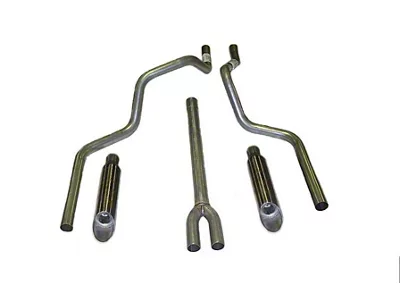 Stainless Deep-Tone Dual Exhaust System with Stainless Angle Tips; Rear Exit (99-03 5.4L F-150, Excluding Lightning)
