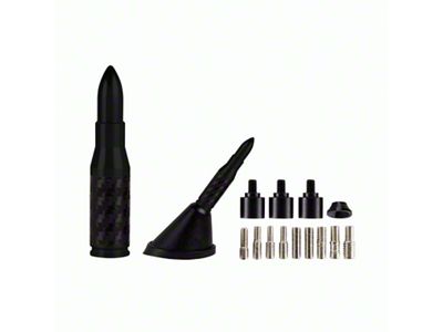 7.62 Caliber Replica Antenna; Black Carbon Fiber Wrap (Universal; Some Adaptation May Be Required)