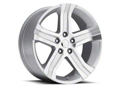 RT Replica Silver Machine Face 5-Lug Wheel; 22x9; 20mm Offset (94-01 RAM 1500)