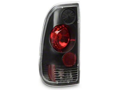 Euro Style Tail Lights; Black Housing; Clear Lens (97-03 F-150 Styleside Regular Cab, SuperCab)